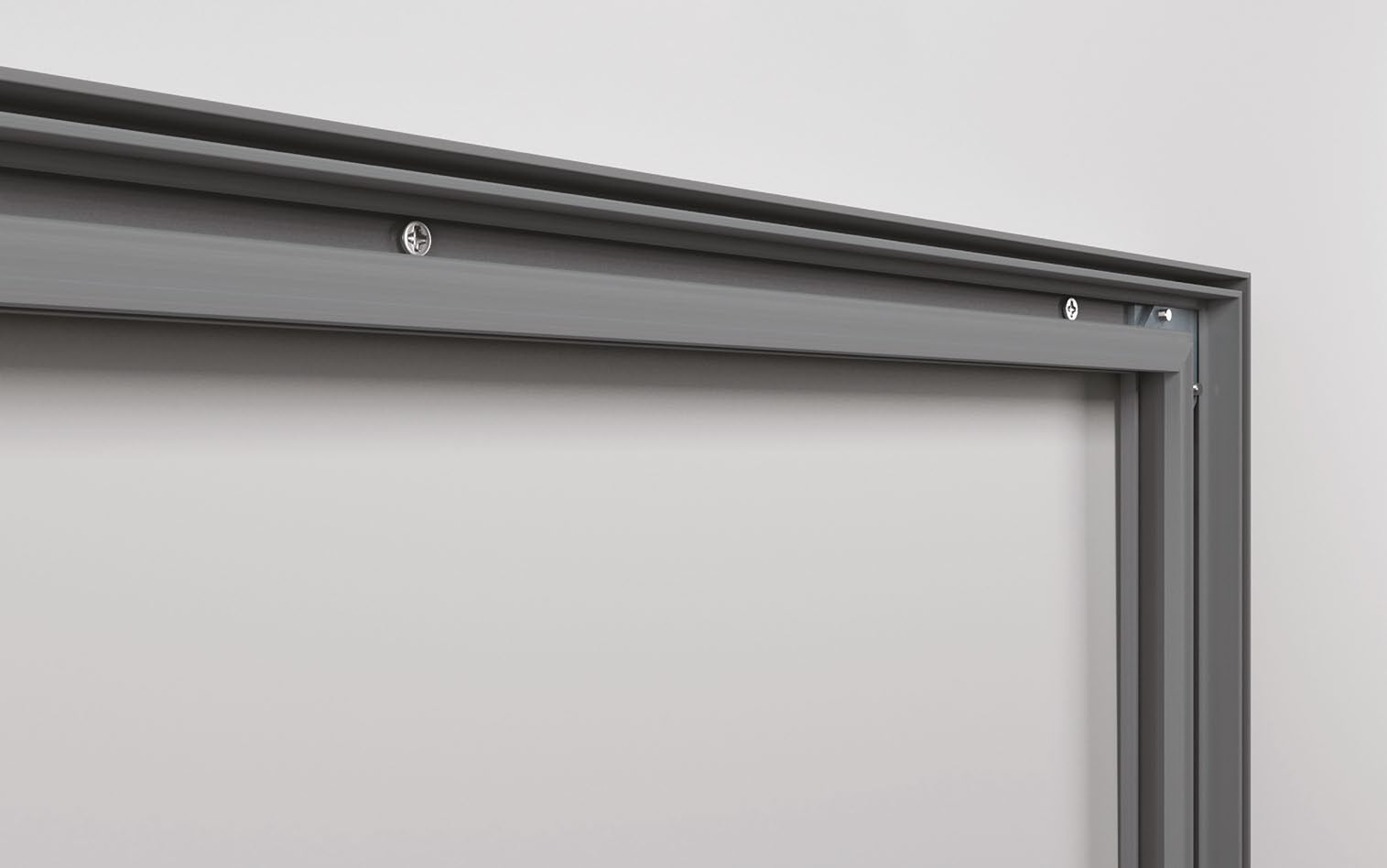 Info ALU-Textilspannrahmen: Vorgebohrte Löcher im Rahmen zum montieren an die Wand