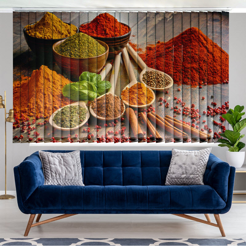 Lamellenvorhang mit Motiv: Gewürze