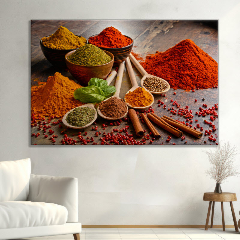 Leinwand mit Motiv: Gewürze