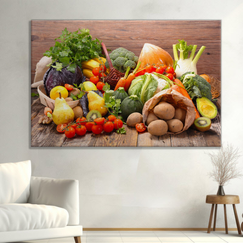 Leinwand mit Motiv: Obst und Gemüse