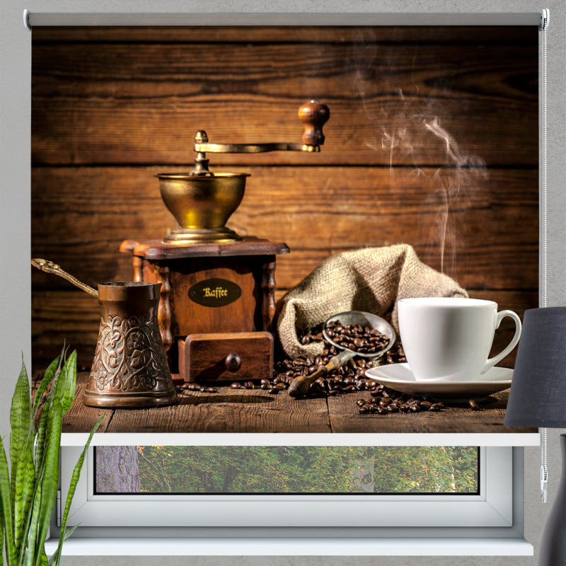 Rollo mit Motiv: Kaffeemühle