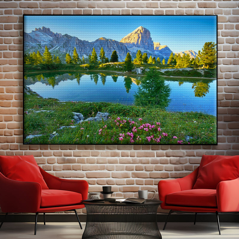 Akustikstoff mit Motiv: Dolomiten