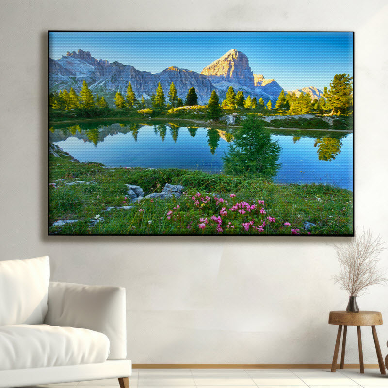 Akustikstoff mit Motiv: Dolomiten