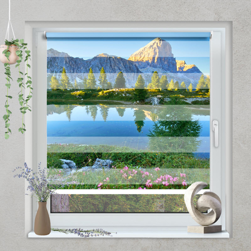 Klemmfix Doppelrollo mit Motiv: Dolomiten