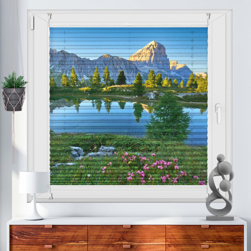 Wabenplissee mit Motiv: Dolomiten