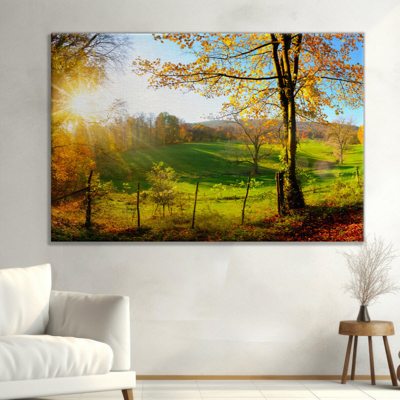 Leinwand mit Motiv: Landschaft im Herbst