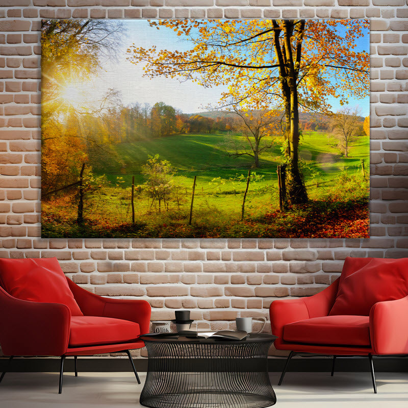 Leinwand mit Motiv: Landschaft im Herbst