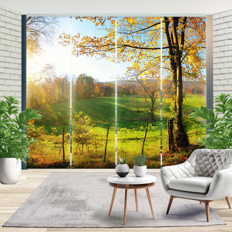 Schiebegardine mit Motiv: Landschaft im Herbst