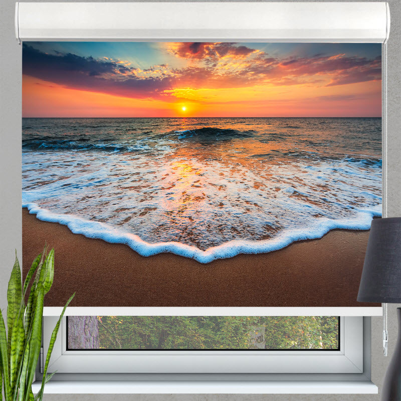 Kassettenrollo mit Motiv: Meeresrauschen Sonnenuntergang