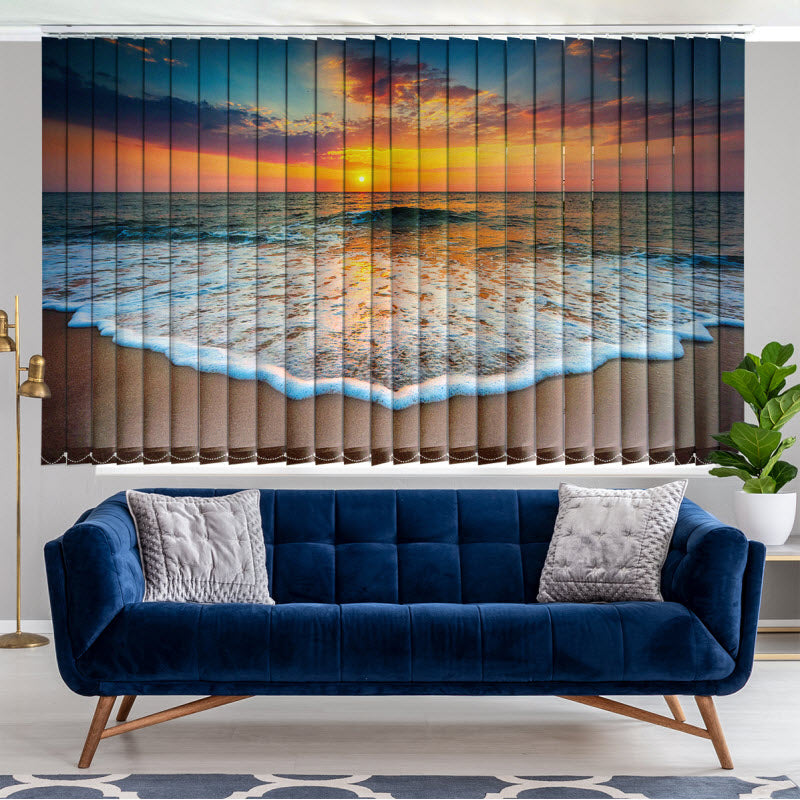 Lamellenvorhang mit Motiv: Meeresrauschen Sonnenuntergang