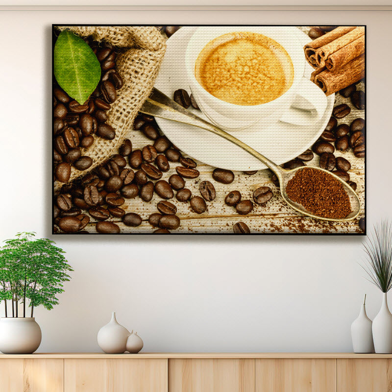 Akustikstoff mit Motiv: Der Kaffee