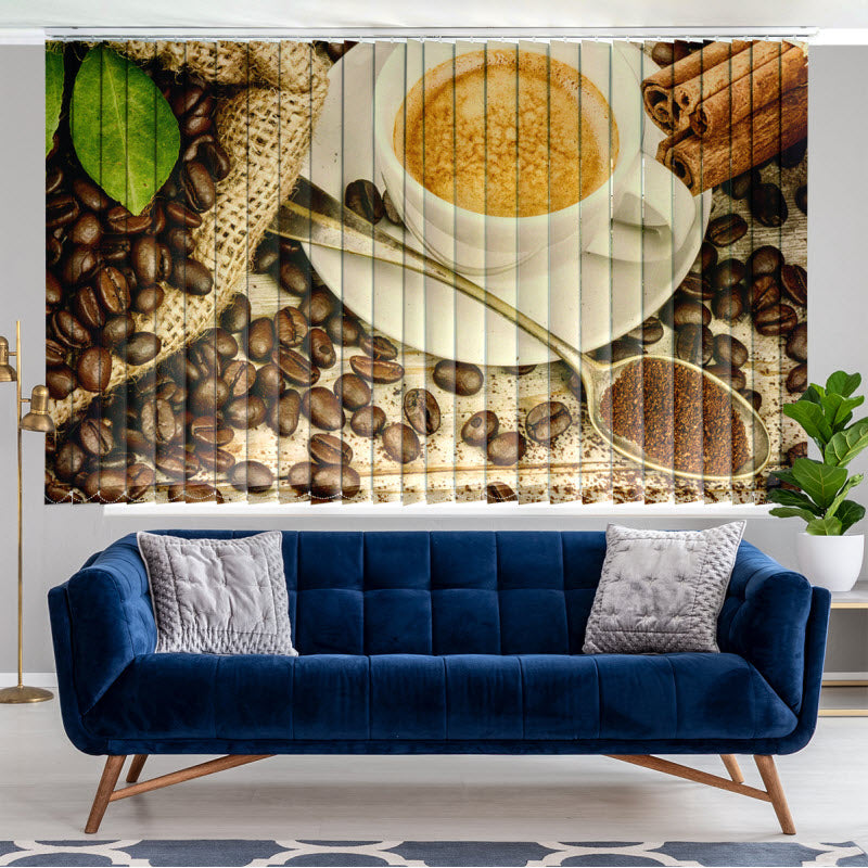 Lamellenvorhang mit Motiv: Der Kaffee