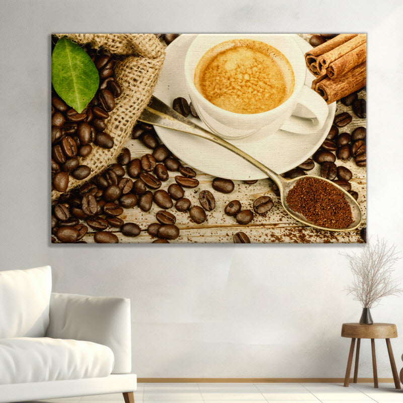 Leinwand mit Motiv: Der Kaffee