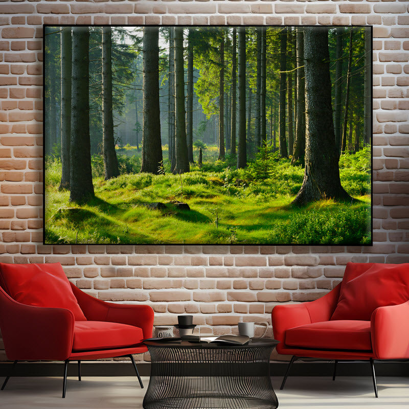 Textilspannrahmen mit Motiv: Fichtenwald