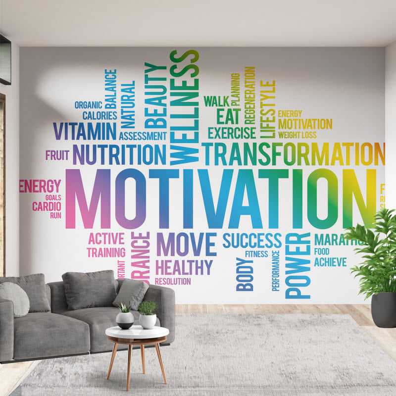 Tapete mit Motiv: Motivationssprüche weiß