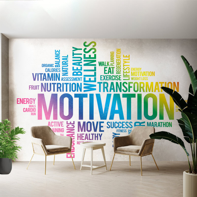 Tapete mit Motiv: Motivationssprüche weiß