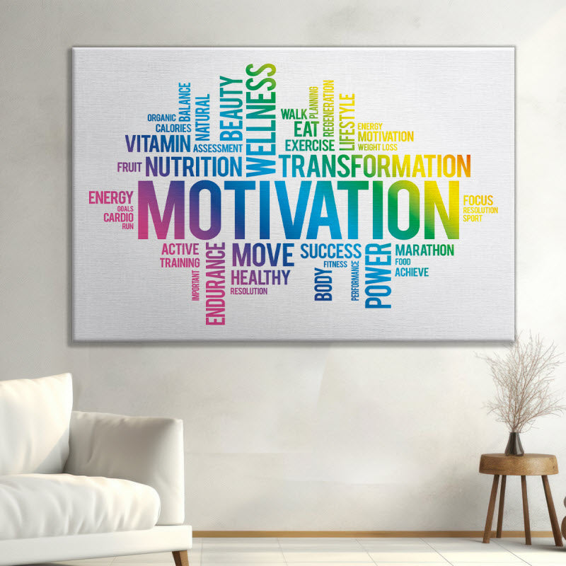 Leinwand mit Motiv: Motivationssprüche weiß