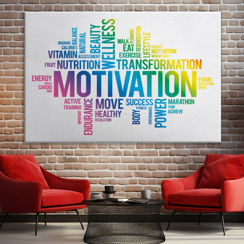 Leinwand mit Motiv: Motivationssprüche weiß