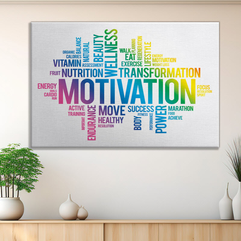 Leinwand mit Motiv: Motivationssprüche weiß