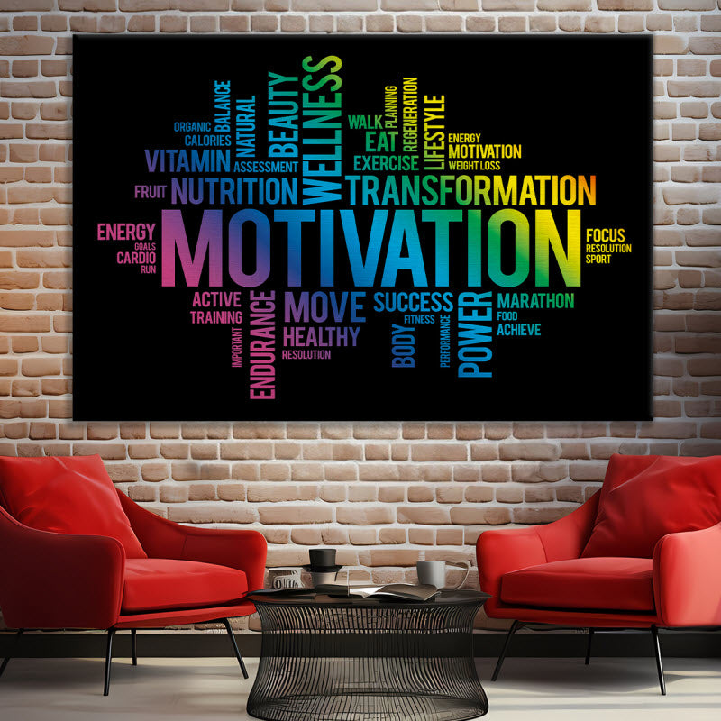 Leinwand mit Motiv: Motivationssprüche schwarz