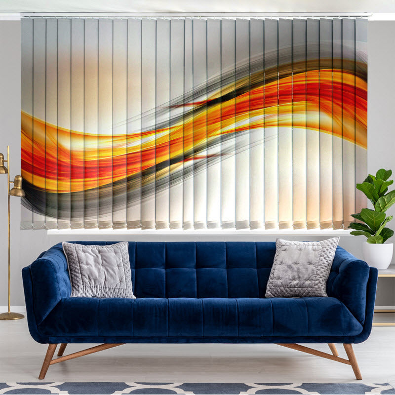 Lamellenvorhang mit Motiv: Abstrakte Wellen