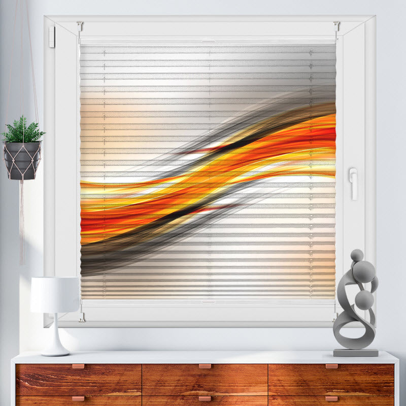 Plissee mit Motiv: Abstrakte Wellen