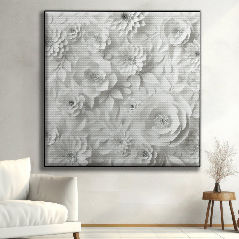 Akustikstoff mit Motiv: 3D Rosen