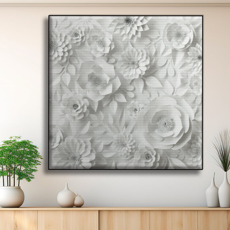 Akustikstoff mit Motiv: 3D Rosen