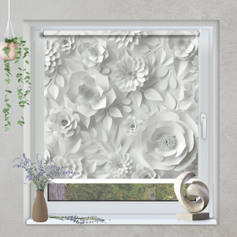 Klemmfix Rollo mit Motiv: 3D Rosen