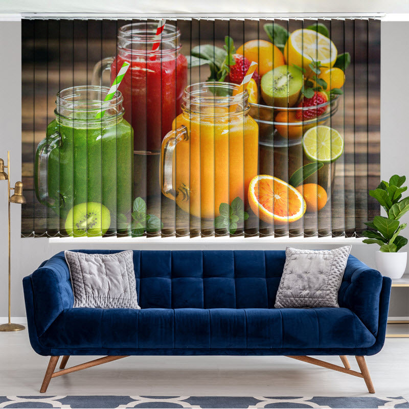 Lamellenvorhang mit Motiv: Obstsmoothies