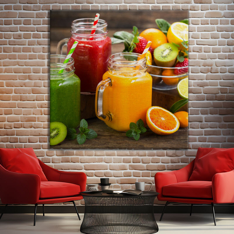 Leinwand mit Motiv: Obstsmoothies