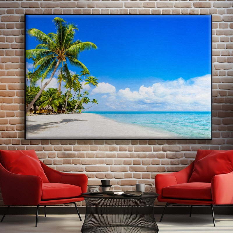 Textilspannrahmen mit Motiv: Kristallklares Meer