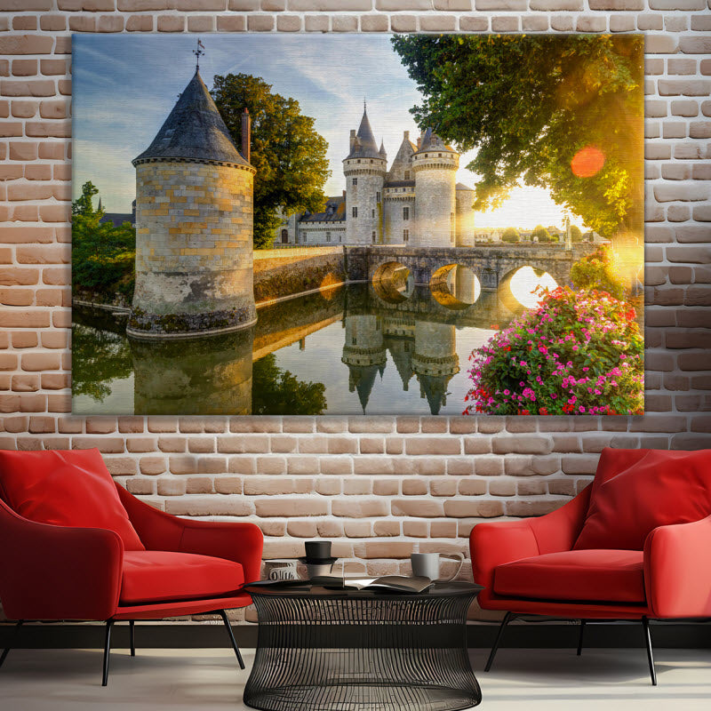 Leinwand mit Motiv: Schloss Loire Tal