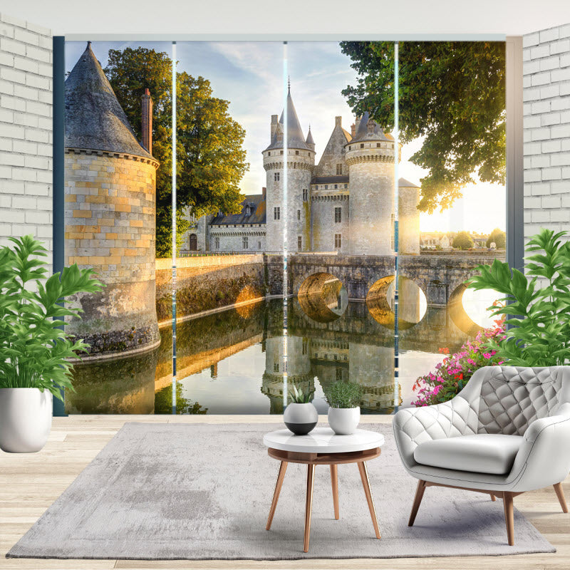 Schiebegardine mit Motiv: Schloss Loire Tal