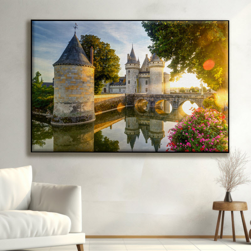 Textilspannrahmen mit Motiv: Schloss Loire Tal