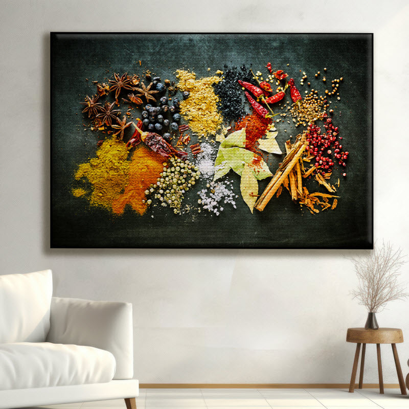 Akustikstoff mit Motiv: Aromatisch Scharfe Gewürze