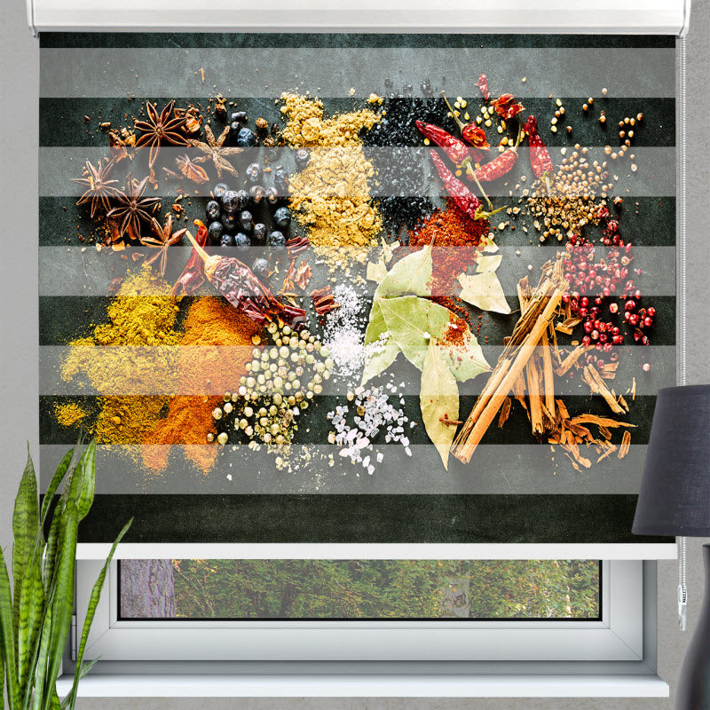 Doppelrollo mit Motiv: Aromatisch Scharfe Gewürze