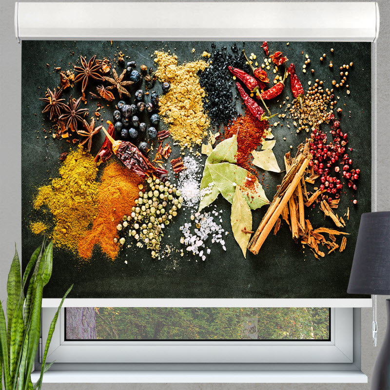 Kassettenrollo mit Motiv: Aromatisch Scharfe Gewürze