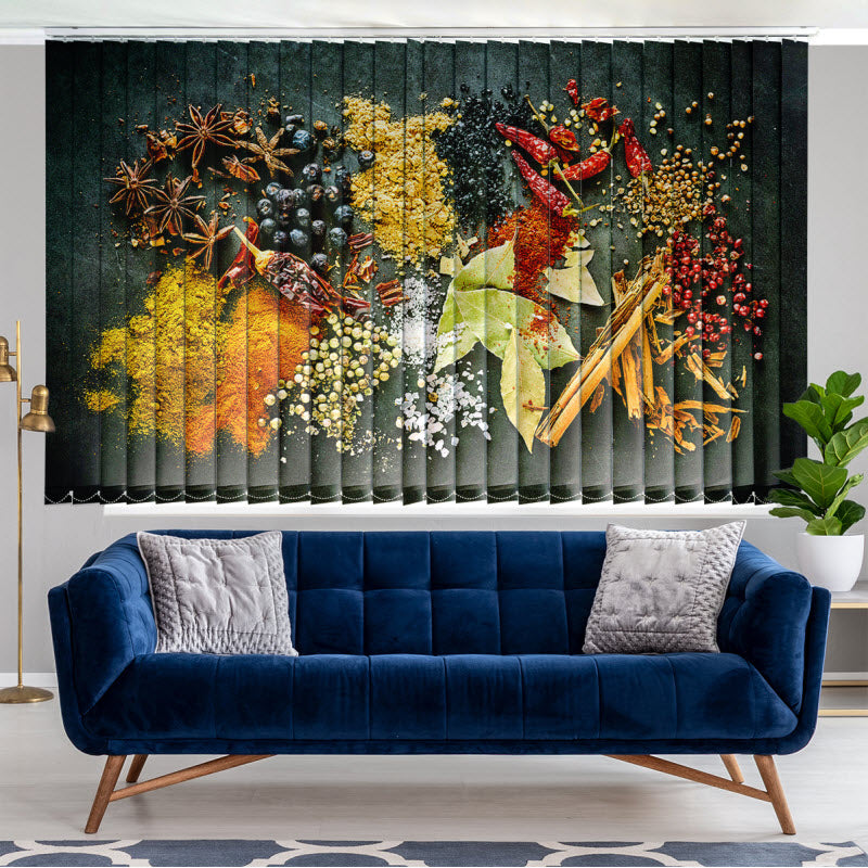 Lamellenvorhang mit Motiv: Aromatisch Scharfe Gewürze