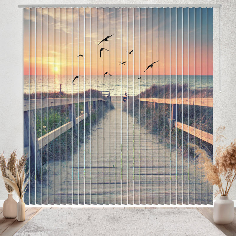 Lamellenvorhang mit Motiv: Romantischer Abend am Strand