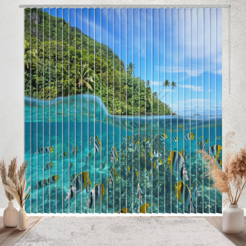 Lamellenvorhang mit Motiv: Huahine Unterwasser