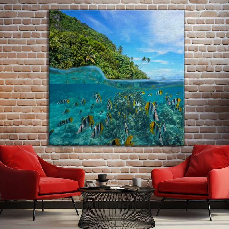 Leinwand mit Motiv: Huahine Unterwasser