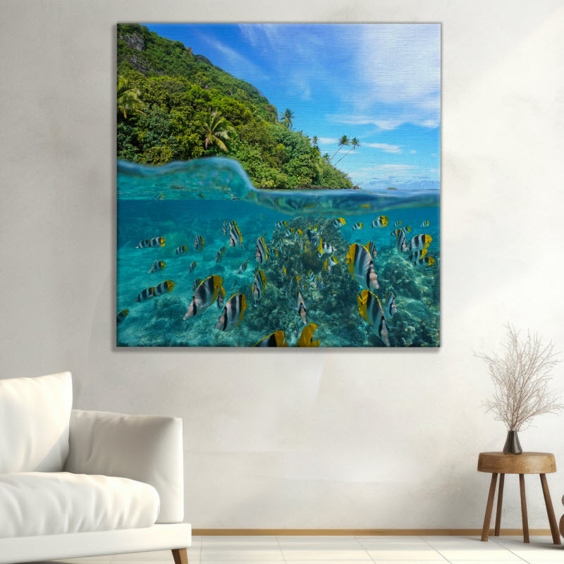 Leinwand mit Motiv: Huahine Unterwasser