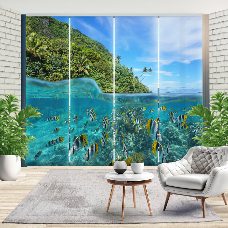 Schiebegardine mit Motiv: Huahine Unterwasser