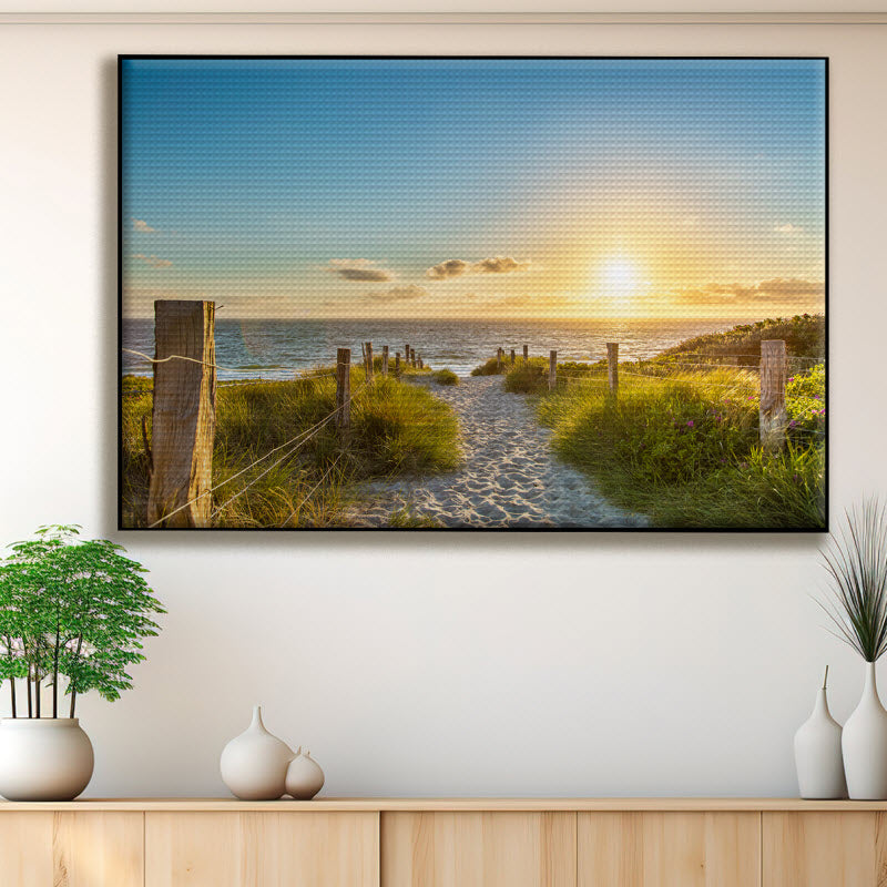 Akustikstoff mit Motiv: Der Weg zum Meer