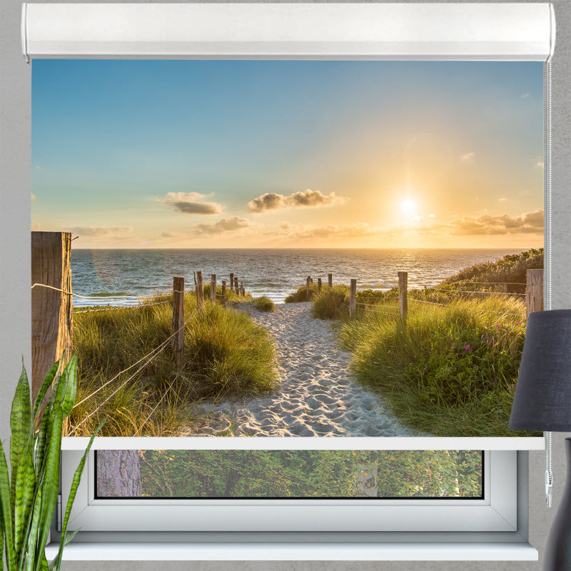 Kassettenrollo mit Motiv: Der Weg zum Meer