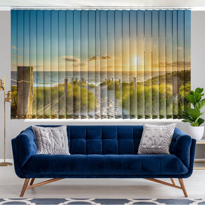 Lamellenvorhang mit Motiv: Der Weg zum Meer