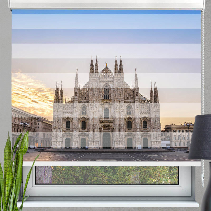 Doppelrollo mit Motiv: Milano