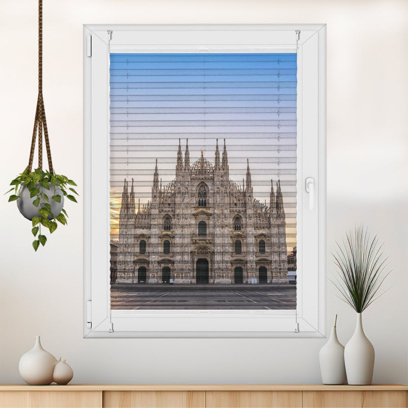 Wabenplissee mit Motiv: Milano