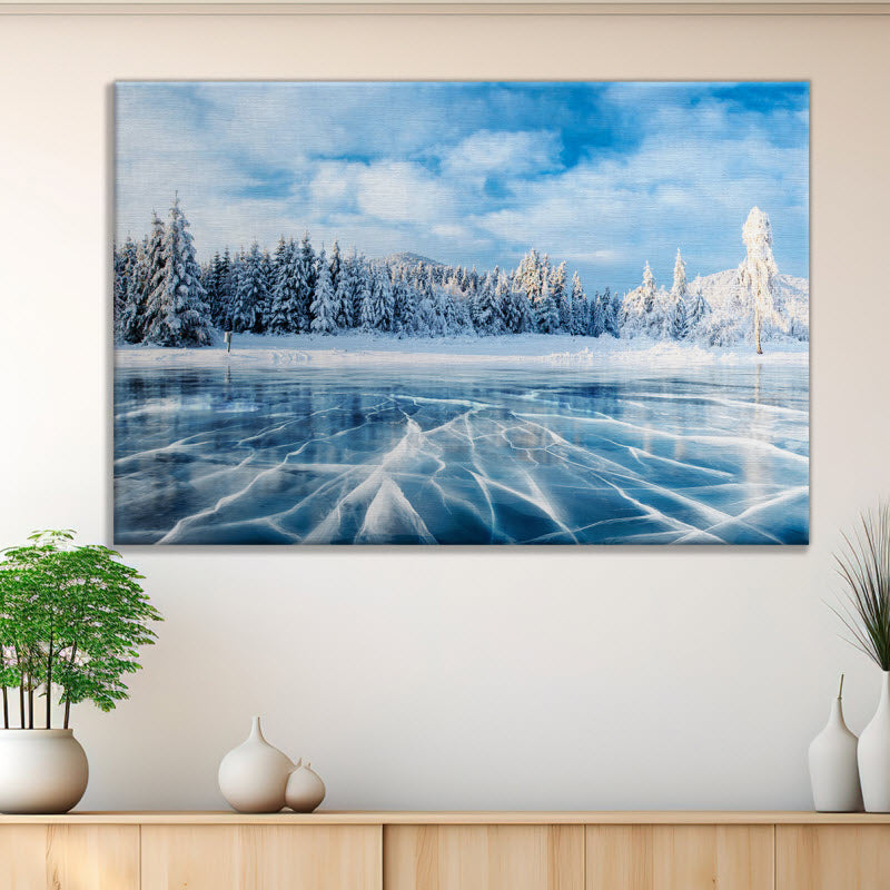 Leinwand mit Motiv: Blaues Eis